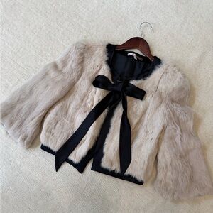 STUNNING Fur Jacket with Bow